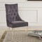 Armen Living Gobi Modern and Contemporary Tufted Dining Chair in Gray Velvet with Acrylic Legs LCGOCHGRAY - alternate 2